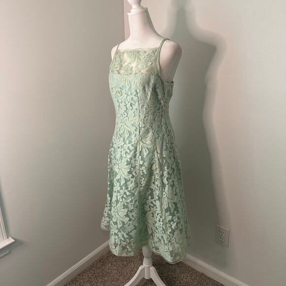 Nanette Lepore light green sleeveless a-line midi dress size 6 - Picture 3 of 14